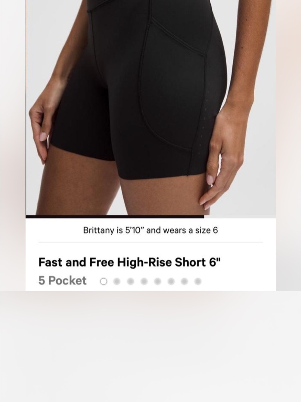 lululemon athletica Fast and Free High-Rise 6" Short - Black